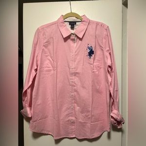 Women’s Pink U.S. Polo Assn. Button Down Shirt